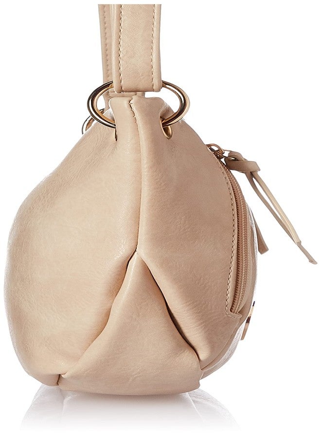 Lino Perros Women's Artificial Leather Sling bag Peach Coloured (BEIGE) - Image 5